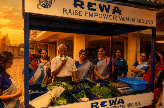 NGO REWA Donated Food Pushcart to Underprivileged Women
